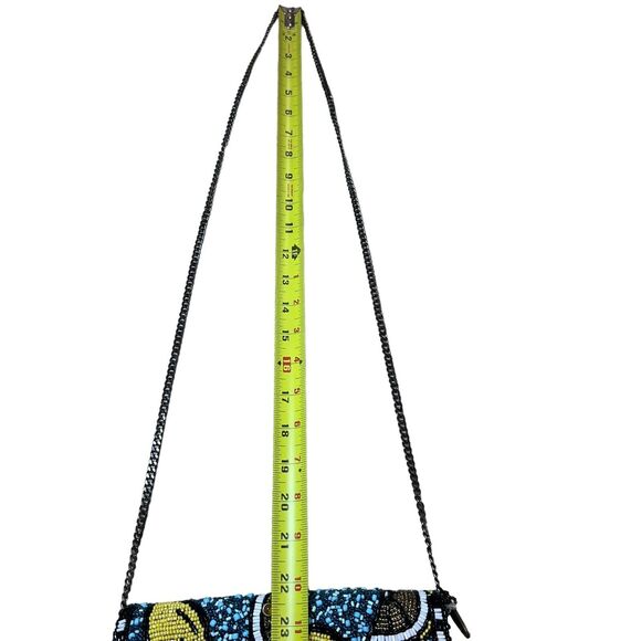 Mary Frances Beaded Crossbody Handbag Purse Lemons Fruit Sparkle Chain Strap - Picture 13 of 15